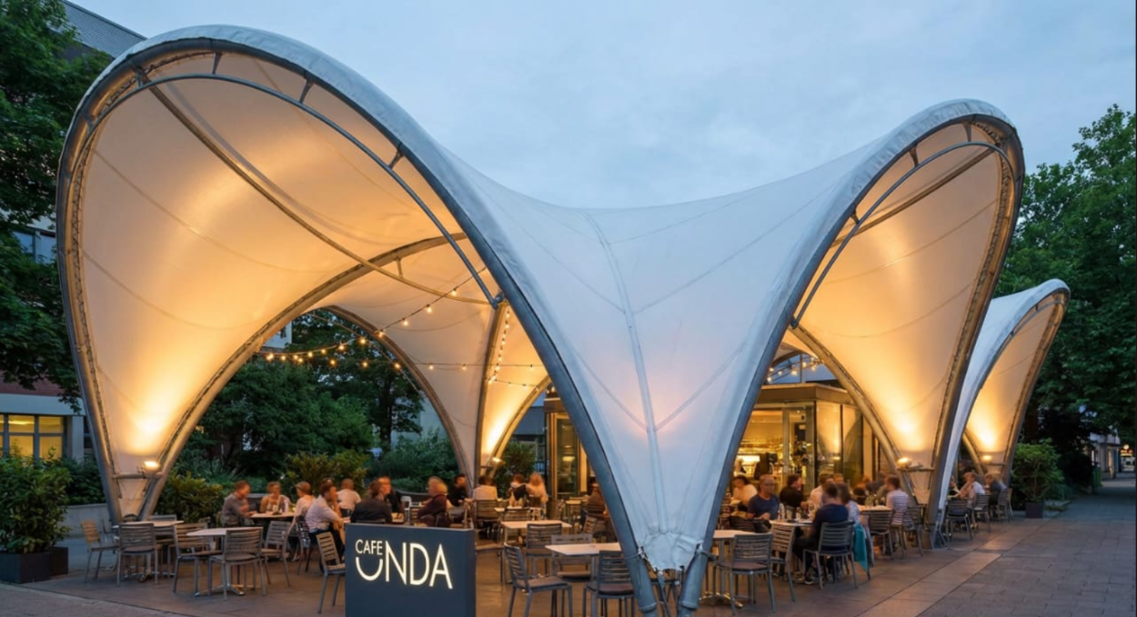 Kanopi Membran Custom: Wujudkan desain unik impian anda