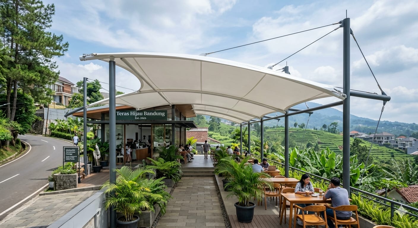 Desain Kanopi Membran Minimalis di Bandung: Harga Terjangkau, Tampilan Modern, dan Pilihan Terbaik 2026