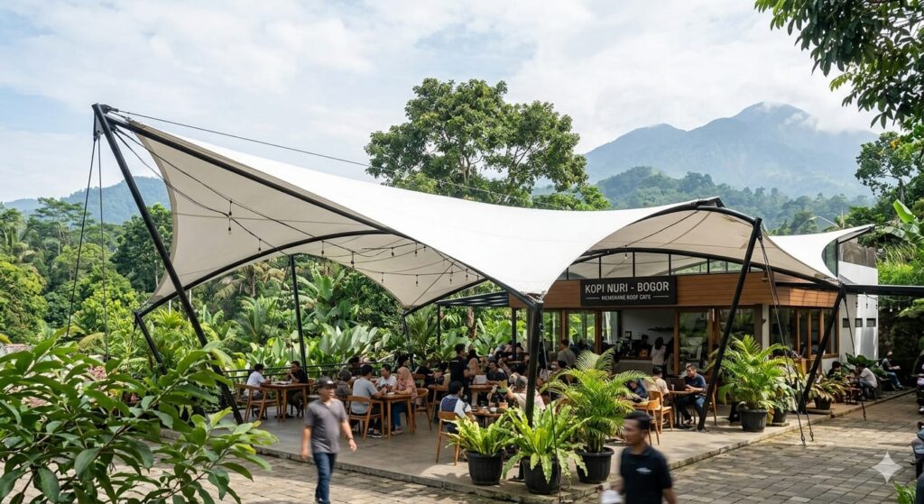 Model Kanopi Membran Minimalis Populer di Bogor
